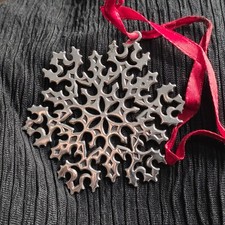 Tiffany & Co 1995 Sterling Silver Snowflake Christmas Ornament Vintage 3 Inch picture