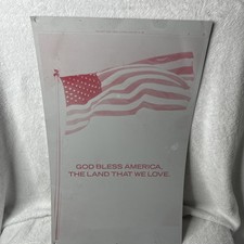 1991 New York Times Printing Plate God Bless America Flag Gulf War Jan 27 NYT picture