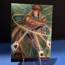 Fleer 1995 Flair Marvel Annual Chromium Limited Edition Gambit 7/12 Comic Card picture