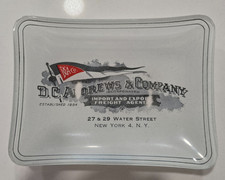 Vintage D C Andrews & Co Desktop Ashtray - has company logo and name on white bk picture