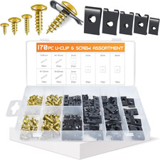 OTUAYAUTO 170PCS Car U Clips with Screw Assortment Kit - 10 Different Sizes Auto picture