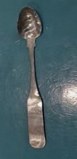 Coin Silver Spoon 1700s Crude Colonial America Maybe Early New England Estate picture