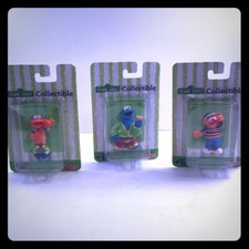 Vintage 2001 Sesame Street Collectibles 3 Figures New Original Packaging picture