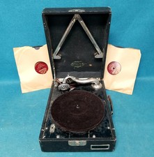 ANTQ Superior Mico Suitcase Record Player WORKS 78RPM Mic in Arm Transitional picture