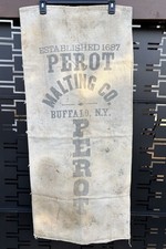 Vintage 1936 Perot Malting Co Buffalo NY Canvas Beer Malt Sack Oldest Breweriana picture