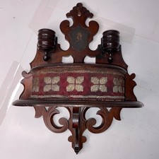 Outstanding Antique Victorian Wall Mounted Decorative Item w Hinged Compartment picture