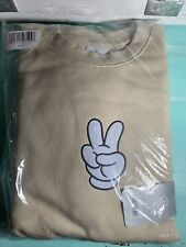 Disney Parks Mickey Mouse Peace Sign Sweatshirt Long Sleeve Adult M New In Hand picture