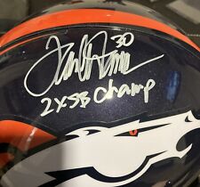 Terrell Davis Signed Denver Broncos Authentic NFL Full Size Riddell Helmet SB 32 picture