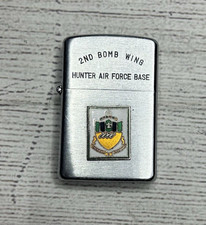 Vintage Rothco Japan Lighter 2nd Bomb Wing Hunter AFB Named Colonel SAC USAF picture
