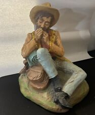 RARE Vintage 1982 Universal Statuary Corp Chicago Cowboy W/Harmonic 163 Signed picture