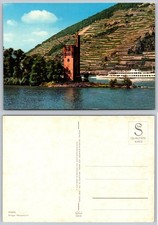 Binger Mäuseturm Rhine River Germany Vintage Postcard Mouse Tower Bingen picture