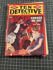 TEN DETECTIVE ACES PULP JULY 1949 MAGICIAN COVER by SAUNDERS SHROUD ME NOT picture