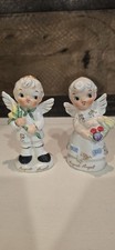 Vintage RARE Artmark Japan August Boy and Girl Angel Salt and Pepper Shakers HTF picture