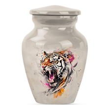 Tiger Tribute: Artful Aluminium Handcrafted Cremation Keepsake Keepsake picture