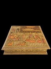 Vintage Indian Hand Painted Miniature Scene Keepsake Box 10