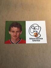 Ole Gunnar Solskjaer, Norway 🇳🇴 Manchester United 1998/99 hand signed picture