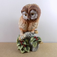 Andrea by Sadek Elf Owl Large Figurine Porcelain 11.75