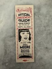 SAN FRANCISCO AMUSEMENT GUIDE FOR Sept 20 1929, Colleen Moore picture