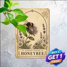 Queen Bee Vintage Honey Hive Metal Sign Sweet Rustic Cottage Farmhouse Decor picture