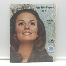 RARE 1971 Miss Boise Pageant Program Phyllis George Miss America Idaho G/G+ picture