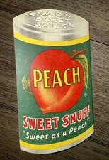 Vintage 1970s Peach Sweet Snuff Tobacco Advertising Pocket Brochure Memo Pad picture