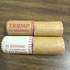 Trump & Taj Mahal $5 Quarters Coin Four Rolls Rare Vintage Hard To Find picture