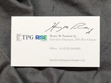 Henry Paulson Autograph Signed Business Card Secretary of the Treasury 💰 picture
