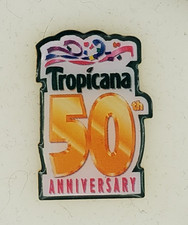 Vintage 1997 Tropicana 50th Anniversary Pinback Lapel Hat Pin by PinSource picture