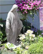 3' Tall Virgin Mary Statue Granite Outdoor Religious Garden Sculpture Lawn picture