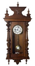 Antique 1880s Schlenker Kienzle Walnut Wall Clock Fully Serviced picture