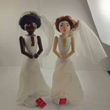 Ashland Christmas Wedding Bride Nutcracker Dolls Set of 2 16 in New Tags picture