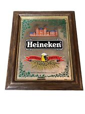 Vintage Heineken Beer Framed Bar Sign Collector Item picture