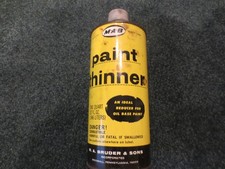 EARLY VINTAGE ORIGINAL 'MAB' PAINT THINNER CAN - BROOMALL, PA picture