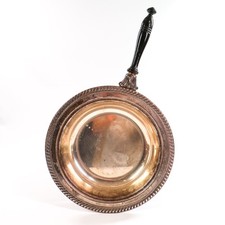 Vintage Large Silverplate Ornate Church Offering Collection Plate with Handle picture