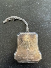 Antique Edwardian Make up Compact with Photo Slot 1910's picture