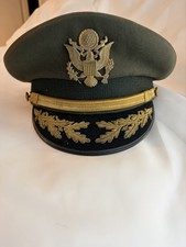 Vintage US Army Officer Dress Visor Cap Hat Uniform Art Caps New York picture