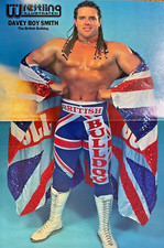 1993 Vintage Magazine Poster Wrestler Dave Boy Smith The British Bulldog picture