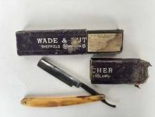 Nice H.R. Christoffersen Minneapolis Straight Razor w/ Wade & Butcher box picture