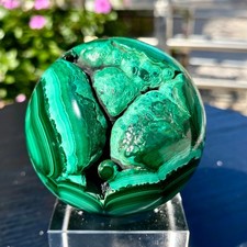 2LB Natural Peacock's eye Crystal Polishing Stone ball Healing picture