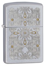 Zippo Windproof Satin Chrome Lighter, Classical Curve, 28457, New In Box picture
