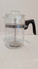 Pyrex Vintage Coffee Pot Stove Top Percolator, Glass. picture