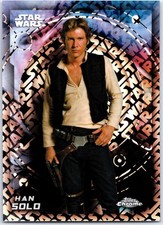 New 2026 Topps Chrome Starwars - Han Solo Starwars Logo Refractor /77 picture