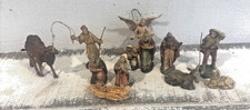 VTG Fontanini Italy Paper Mache Nativity Set 3” Figurines 13 Pieces picture