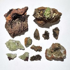 12pc Lot Adamite Crystal Cluster Set 81g Mineral Set - Ojuela Mine, Mexico picture