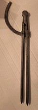 LARGE rare antique 18th century handmade solid wrought iron compass divider tool picture