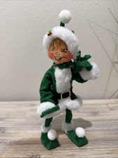 Annalee 9in Very Merry Green Elf Item #510520 - 2020 picture