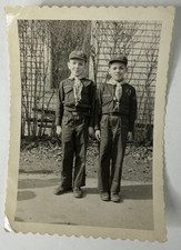 Vtg. 1950s Photo Boy Scouts Cub Scouts Uniforms Neckerchief Caps Boys Portrait picture