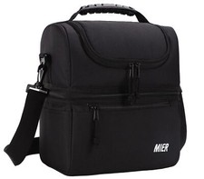 MIER 2 Compartment Lunch Bag for Men Women, Leakproof Insulated Cooler Bag fo... picture