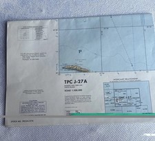 Vintage TPC J-27A Bahamas Haiti Turks Caicos Aeronautical Military Chart 1989 picture