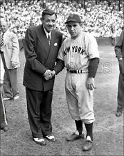 Babe Ruth Yogi Berra Photo 8X10 -  1947 New York Yankees picture